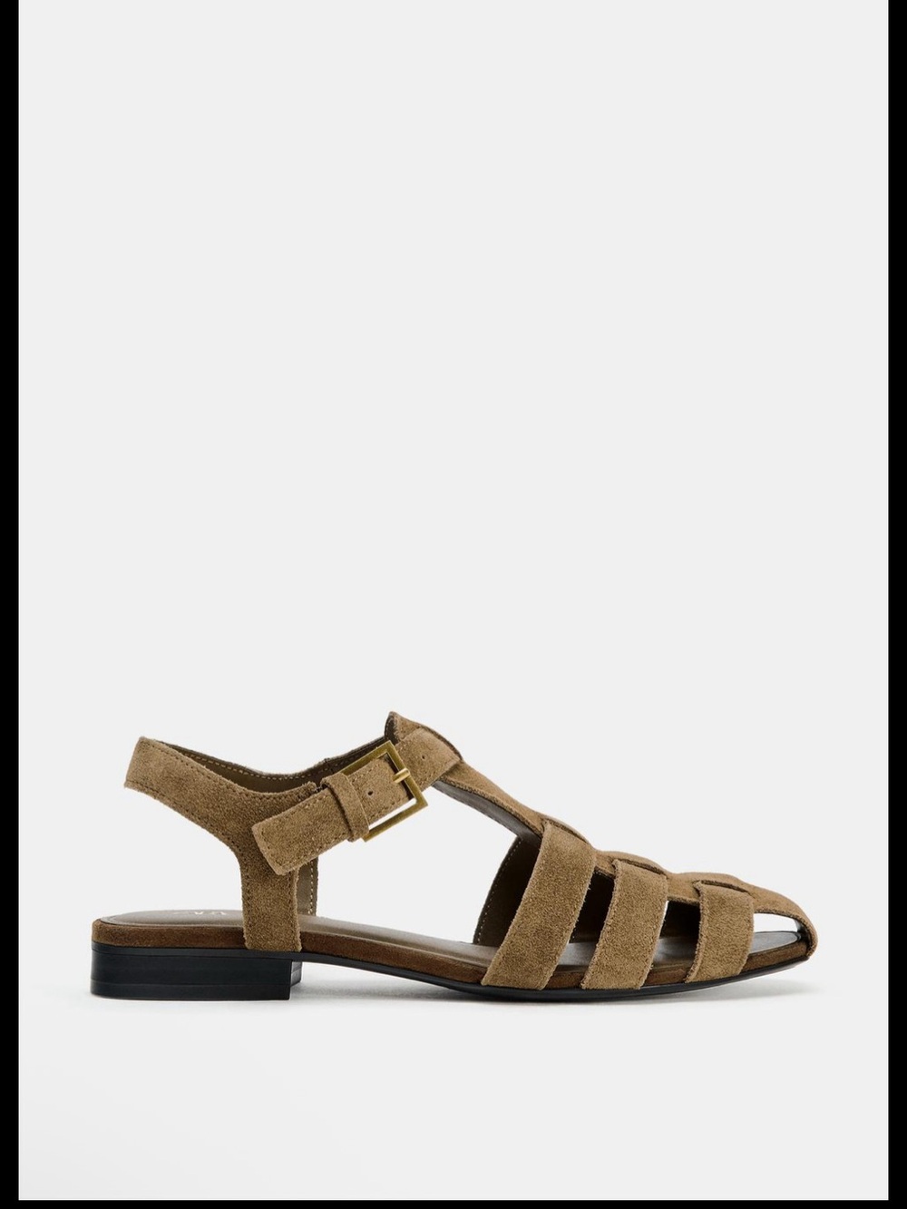 Zara leather suede fisherman shoes